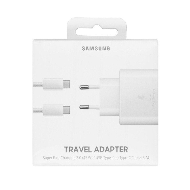 Chargeur mural à charge rapide usb-c Samsung 45w, blanc