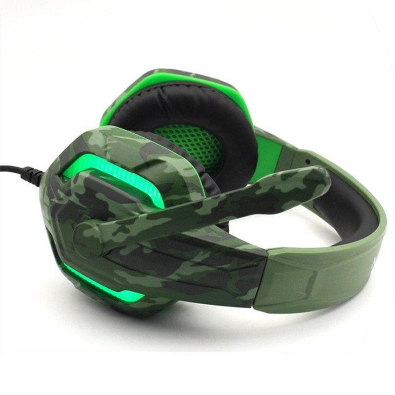 Casque Micro Gamer KOMC G306 Militaire USB - Vente en Ligne sur Las