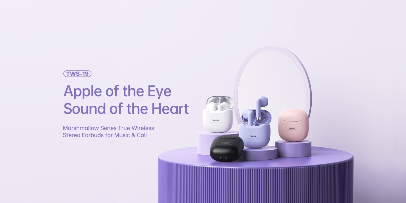 REMAX MARSHMALLOW WIRELESS EARBUDS TWS19 Black Sousse Tunisie