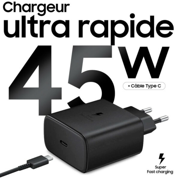 SAMSUNG CHARGEUR SUPER RAPIDE 45W TYPE-C