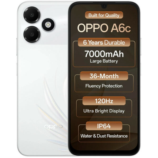 Smartphone Oppo A6c 4Go 128Go Blanc
