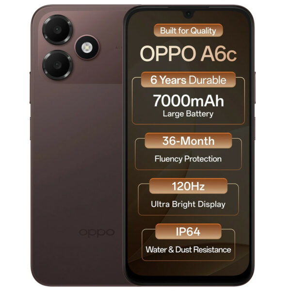Smartphone Oppo A6c 4Go 128Go MARRON